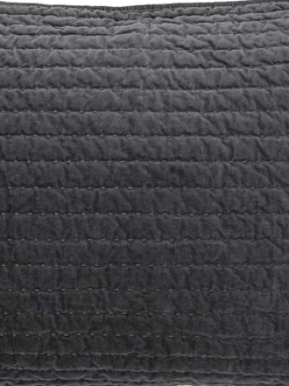 Bed Pillow Sham Royal Cotton Velvet Pic-Stitch Standard 20x26” Gray (1 piece)